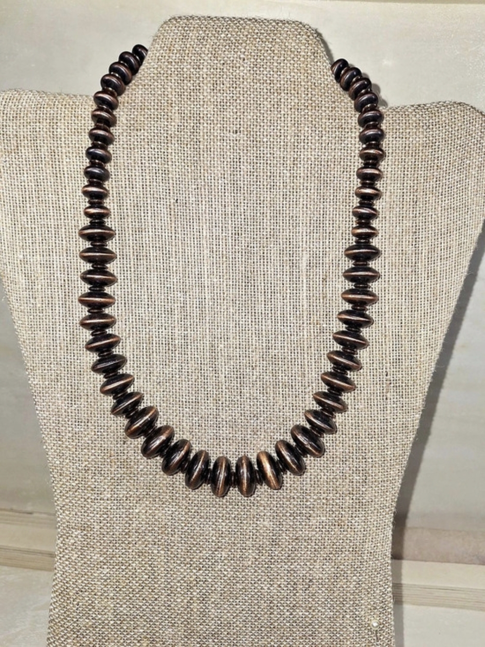 Navajo Style Copper-Tone Beaded Necklace NWOT